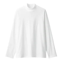 Men's Brushed High Neck Long Sleeve T-Shirt