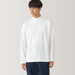 Men's Brushed High Neck Long Sleeve T-Shirt