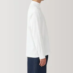 Men's Brushed High Neck Long Sleeve T-Shirt