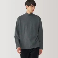 Men's Brushed High Neck Long Sleeve T-Shirt