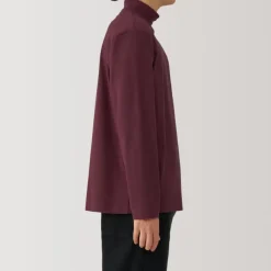 Men's Brushed High Neck Long Sleeve T-Shirt
