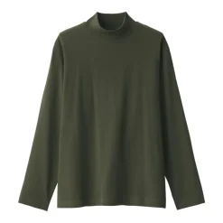 Men's Brushed High Neck Long Sleeve T-Shirt