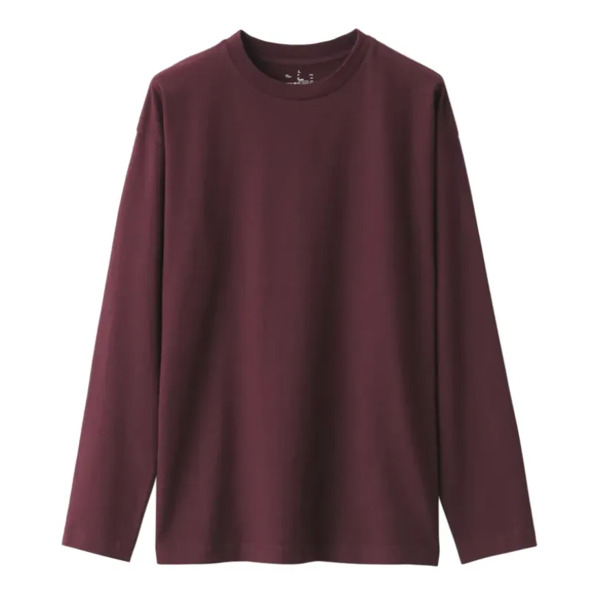 Men's Brushed Jersey Crew Neck Long Sleeve T-Shirt