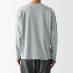 Men's Brushed Jersey Crew Neck Long Sleeve T-Shirt