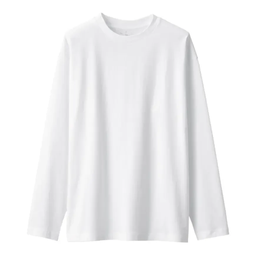 Men's Brushed Jersey Crew Neck Long Sleeve T-Shirt
