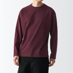 Men's Brushed Jersey Crew Neck Long Sleeve T-Shirt