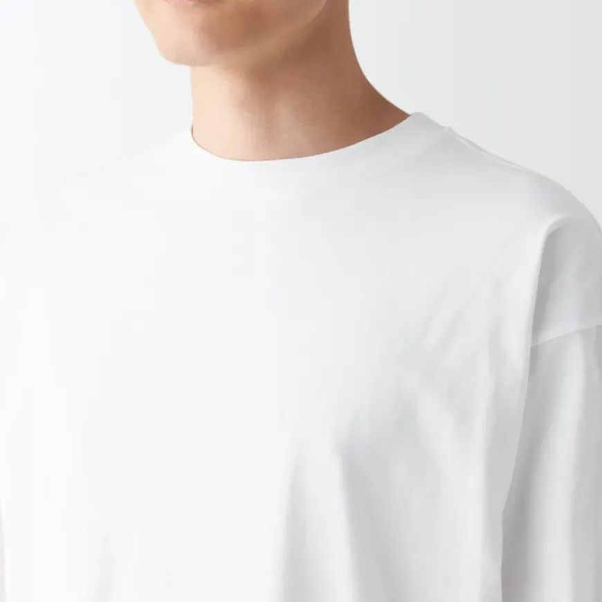 Men's Brushed Jersey Crew Neck Long Sleeve T-Shirt