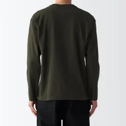 Men's Brushed Jersey Crew Neck Long Sleeve T-Shirt