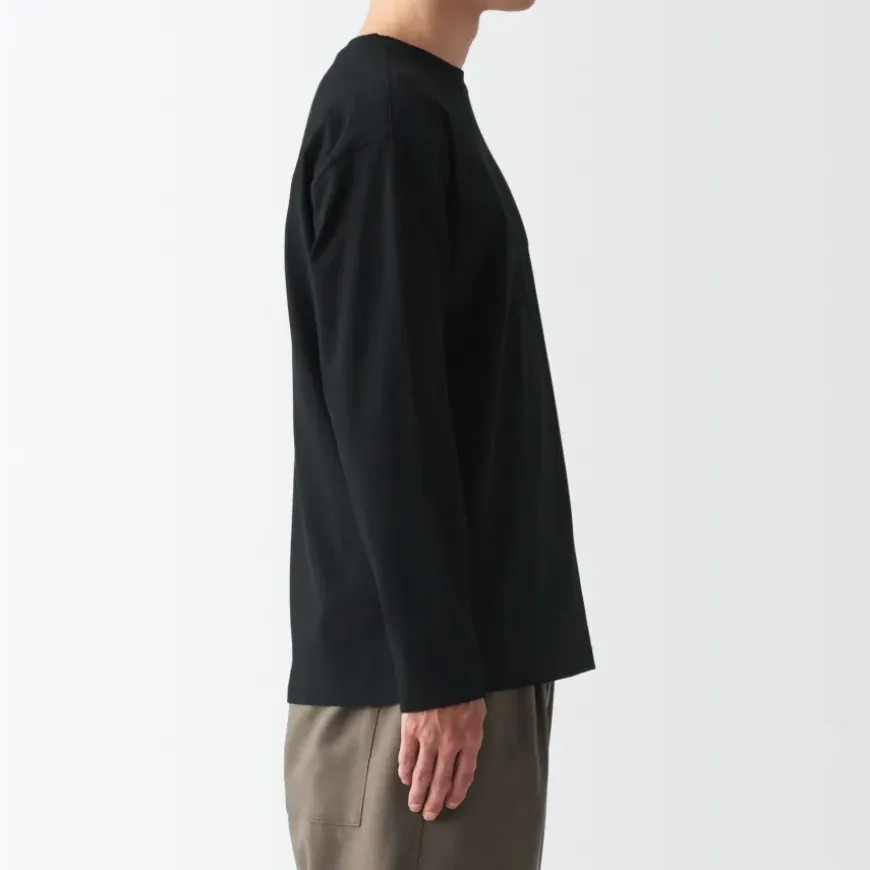 Men's Brushed Jersey Crew Neck Long Sleeve T-Shirt