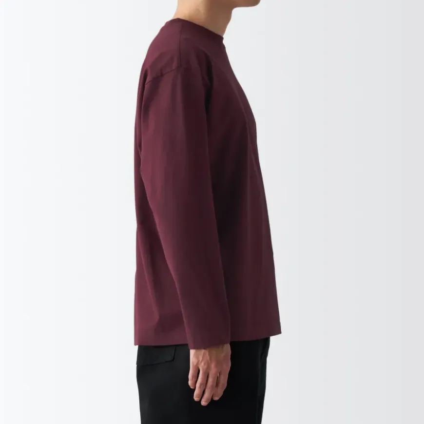 Men's Brushed Jersey Crew Neck Long Sleeve T-Shirt