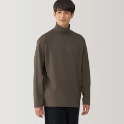 Men's Brushed Turtleneck Long Sleeve T-Shirt