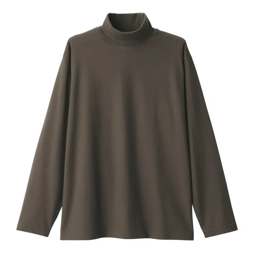 Men's Brushed Turtleneck Long Sleeve T-Shirt