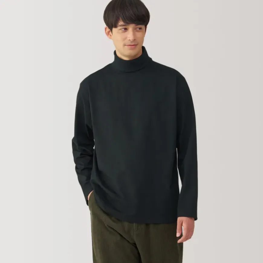 Men's Brushed Turtleneck Long Sleeve T-Shirt