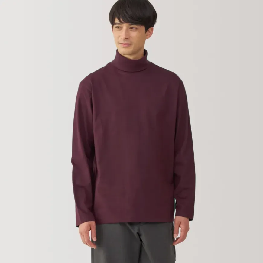 Men's Brushed Turtleneck Long Sleeve T-Shirt