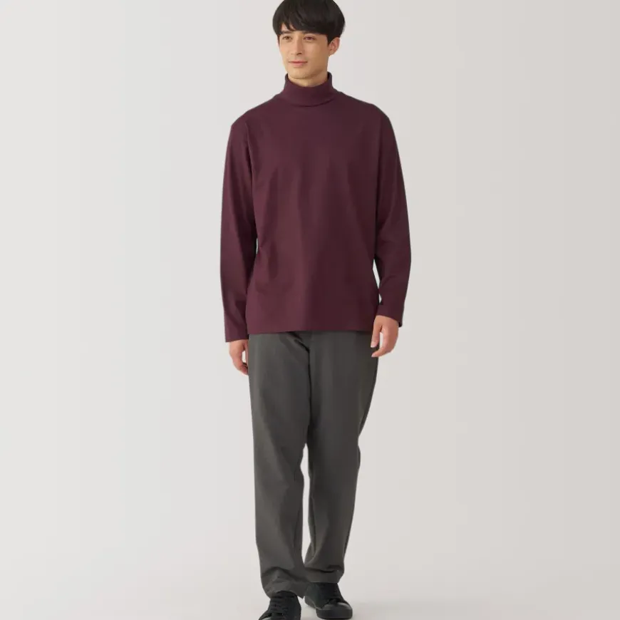 Men's Brushed Turtleneck Long Sleeve T-Shirt