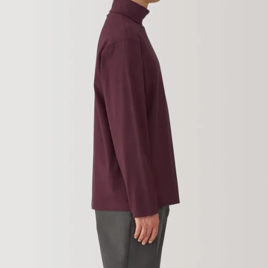 Men's Brushed Turtleneck Long Sleeve T-Shirt