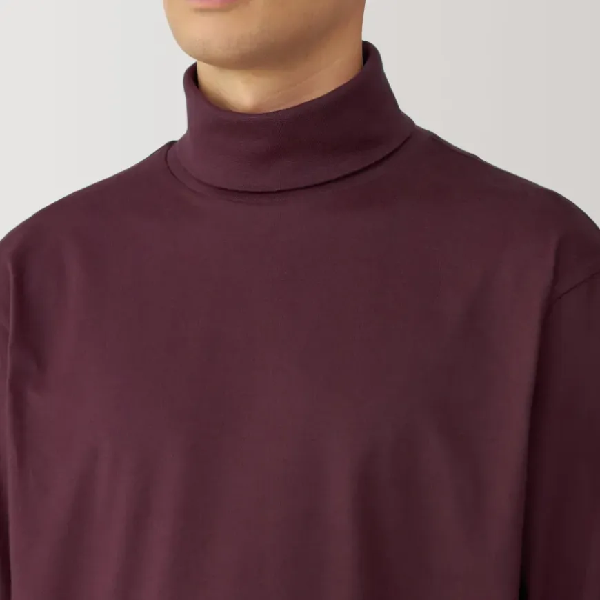Men's Brushed Turtleneck Long Sleeve T-Shirt