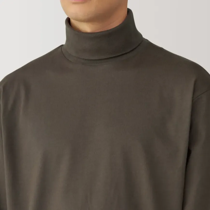 Men's Brushed Turtleneck Long Sleeve T-Shirt