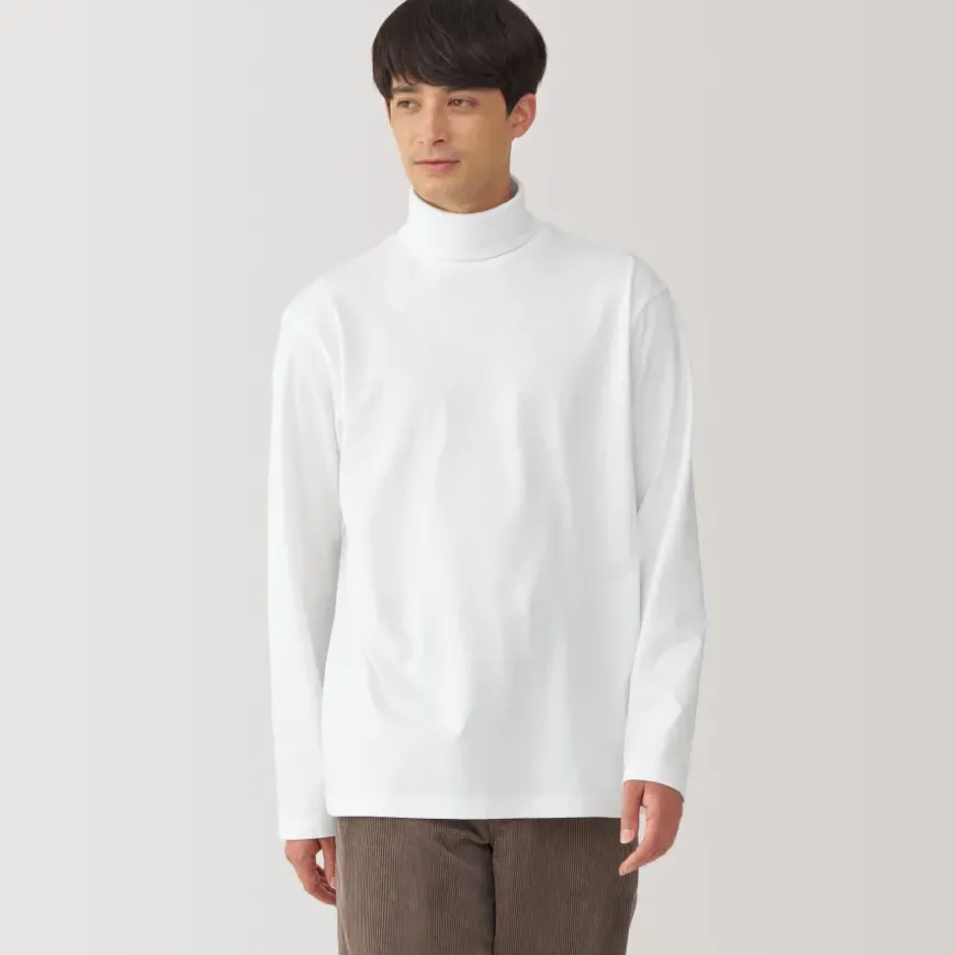 Men's Brushed Turtleneck Long Sleeve T-Shirt