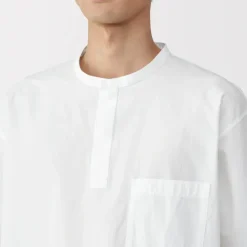 Men's Cool Touch Henley Neck Short Sleeve Woven T-Shirt