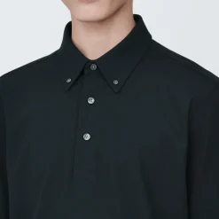 Men's Cool Touch Pique Button Down Short Sleeve Polo Shirt