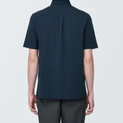 Men's Cool Touch Pique Button Down Short Sleeve Polo Shirt