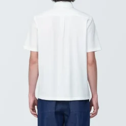 Men's Cool Touch Pique Button Down Short Sleeve Polo Shirt