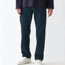 Men's Denim Regular Pants - Dark Navy (L 32inch / 82cm)
