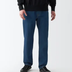 Men's Denim Regular Pants Blue (L 30inch / 76cm)