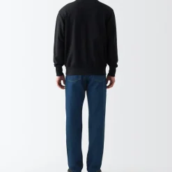 Men's Denim Regular Pants Blue (L 30inch / 76cm)