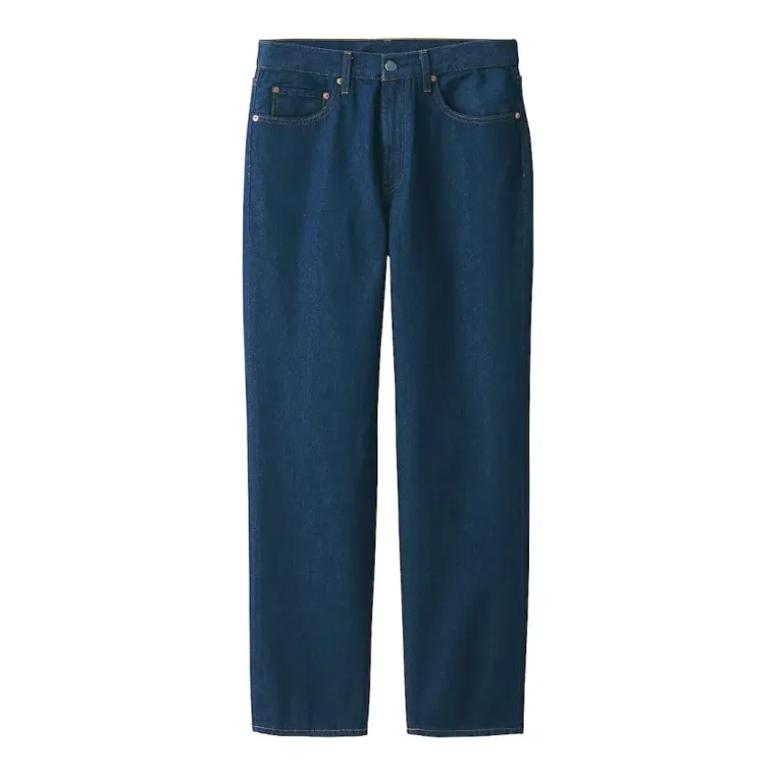 Men's Denim Regular Pants Blue (L 32inch / 82cm)