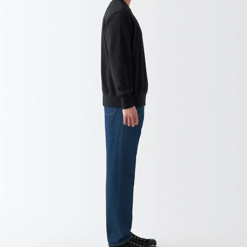 Men's Denim Regular Pants Blue (L 32inch / 82cm)