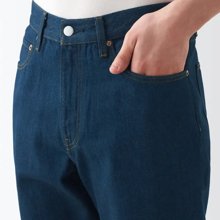 Men's Denim Regular Pants Blue (L 32inch / 82cm)