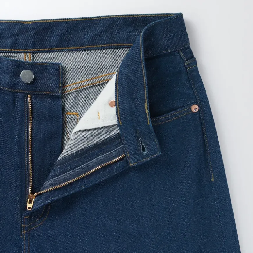Men's Denim Regular Pants Blue (L 32inch / 82cm)