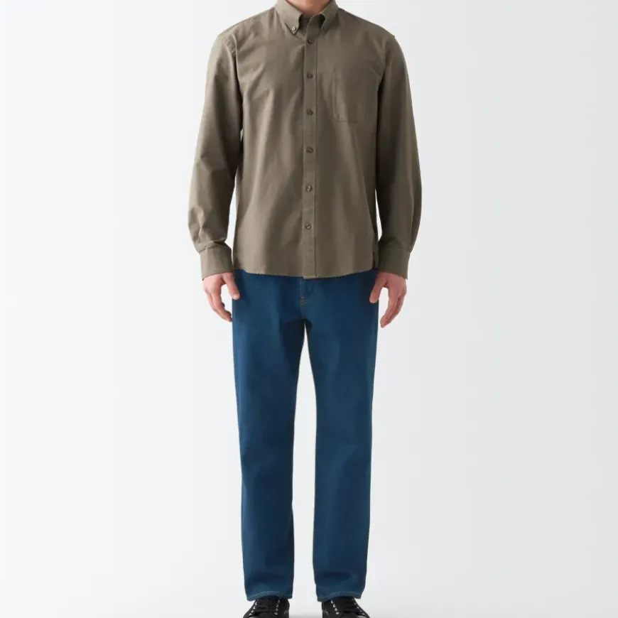 Men's Denim Regular Pants Blue (L 30inch / 76cm)