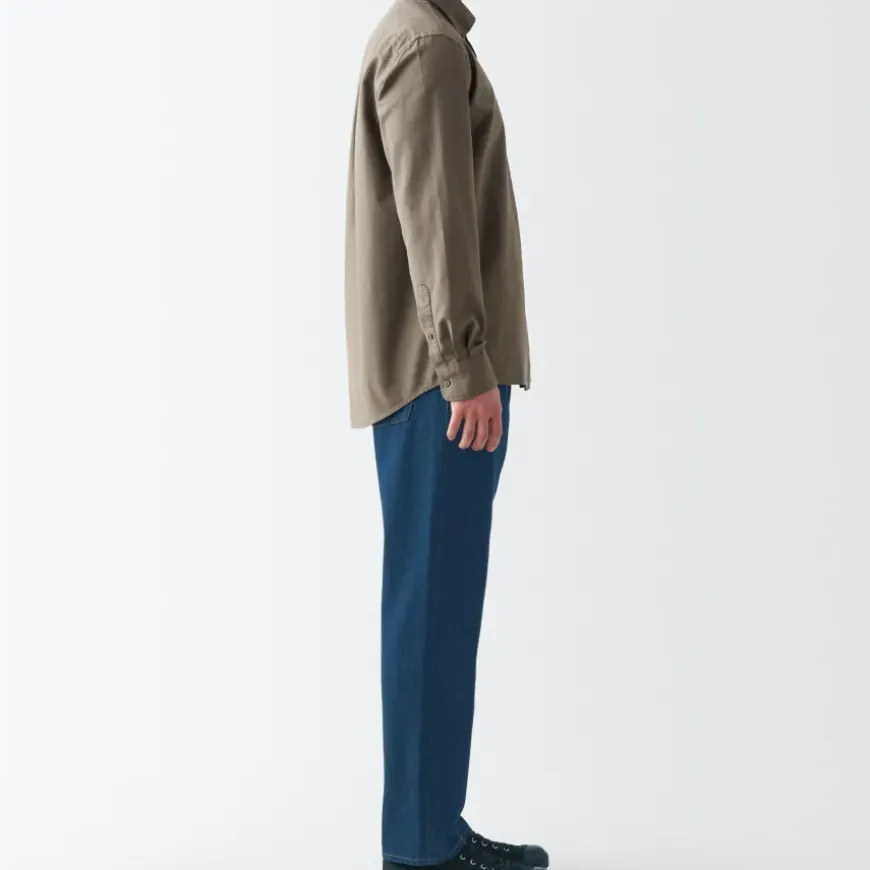 Men's Denim Regular Pants Blue (L 30inch / 76cm)