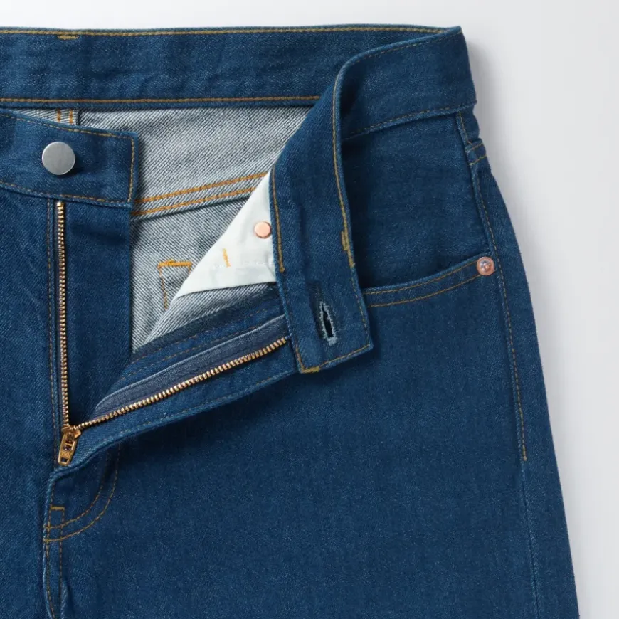 Men's Denim Regular Pants Blue (L 30inch / 76cm)