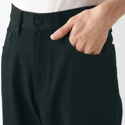 Men's Denim Regular Pants Black (L 32inch / 82cm)