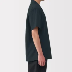 Men's Dobby Open Collar Short Sleeve Shirt