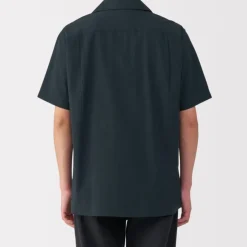 Men's Dobby Open Collar Short Sleeve Shirt