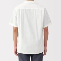 Men's Dobby Open Collar Short Sleeve Shirt