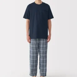 Men's Double Gauze Short Sleeve Loungewear Set