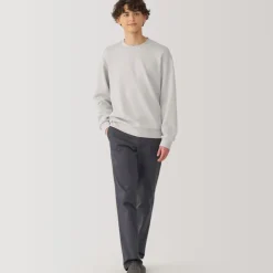 Men's Double Knitted Crew Neck Pullover