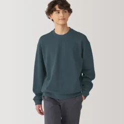 Men's Double Knitted Crew Neck Pullover