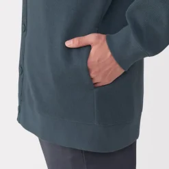 Men's Double Knitted V Neck Cardigan