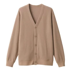 Men's Double Knitted V Neck Cardigan