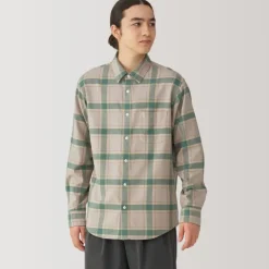 Men's Flannel Long Sleeve Patterned Shirt