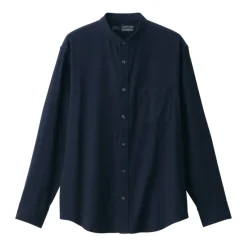 Men's Flannel Stand Collar Long Sleeve Shirt