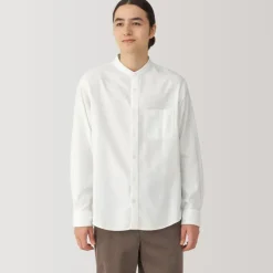 Men's Flannel Stand Collar Long Sleeve Shirt