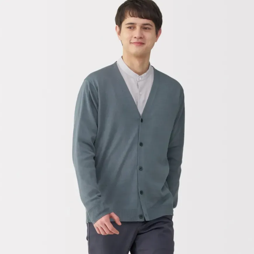 Men's Hemp Blend V-Neck Cardigan